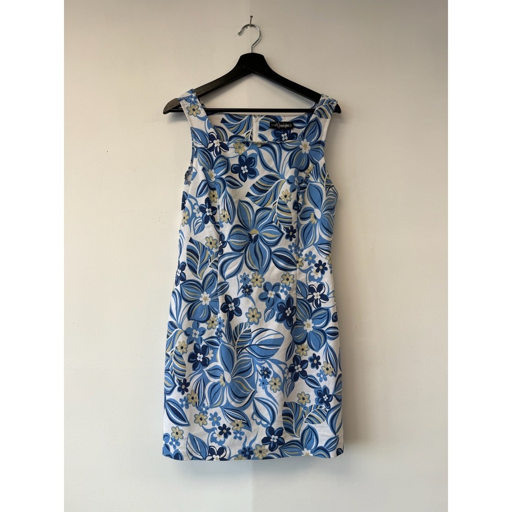 VTG‎ City Triangles Dress Womens Large Floral Sleeveless Summer Retro Y2K 2000s